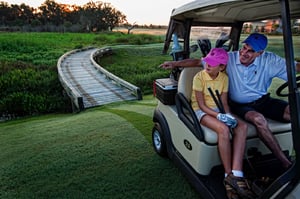 Grandfather_Granddaughter Golf Cart