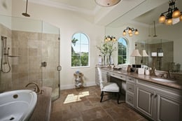 Reflect your personal style by including a custom vanity.