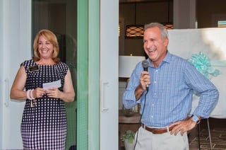 John Hillman, Sales Director for London Bay Homes, gave a brief presentation at the launch party..jpg