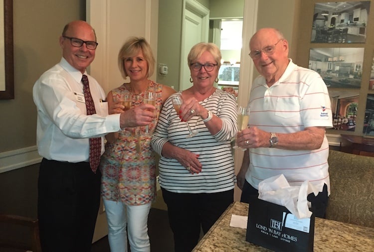 Sales Executive Steve Gibson, Sarasota Real Estate Agent Linda M Briggs, and Homeowners Faye and Al Castrucci